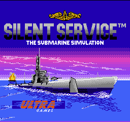 Silent Service title screen for NES